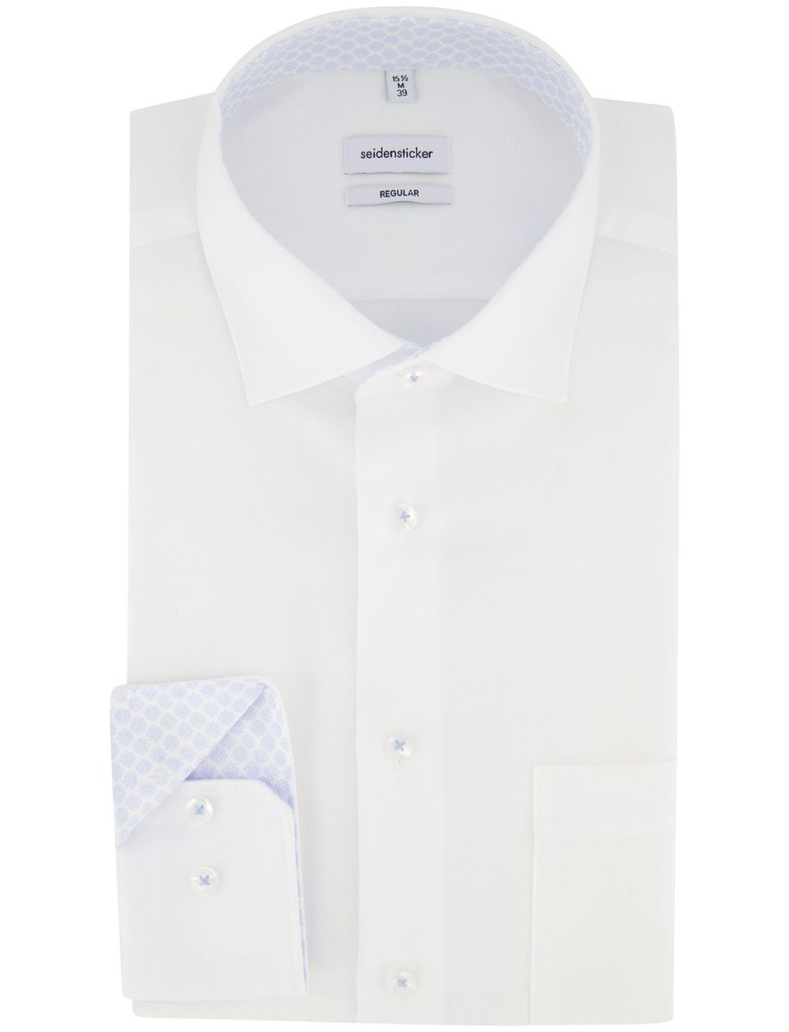 Normale fit Seidensticker overhemd wit strijkvrij