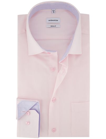 Seidensticker Strijkvrij normale fit overhemd Seidensticker roze