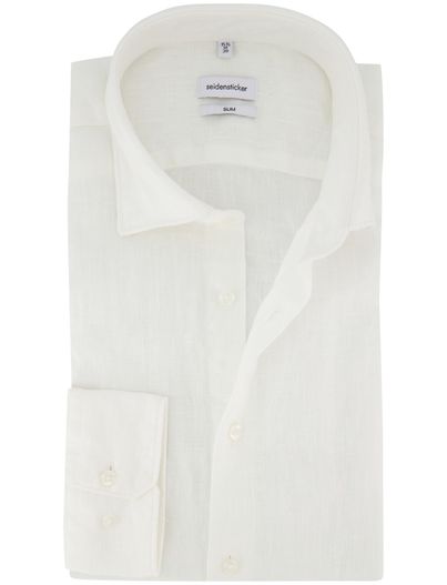 Seidensticker Wit overhemd Seidensticker Slim fit linnen