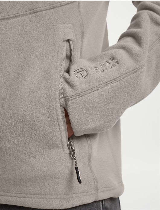 Tenson vest beige fleece gemeleerd