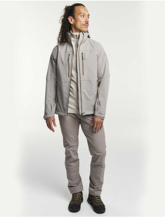 Tenson softshell jas beige dubbele borstzak