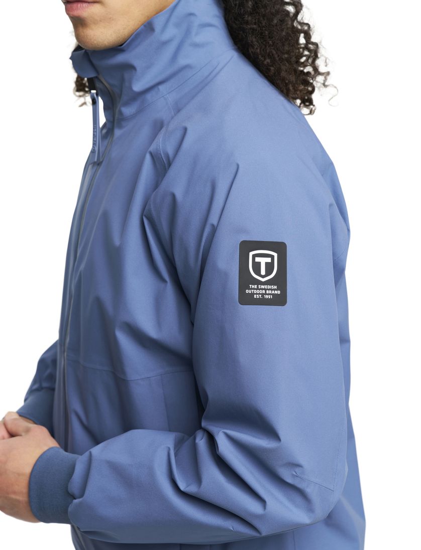 Blauw polyester zomerjas Tenson windjack kort borstzak