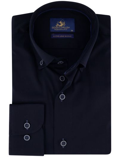 Eden Valley Overhemd donkerblauw 100% katoen Eden Valley modern fit