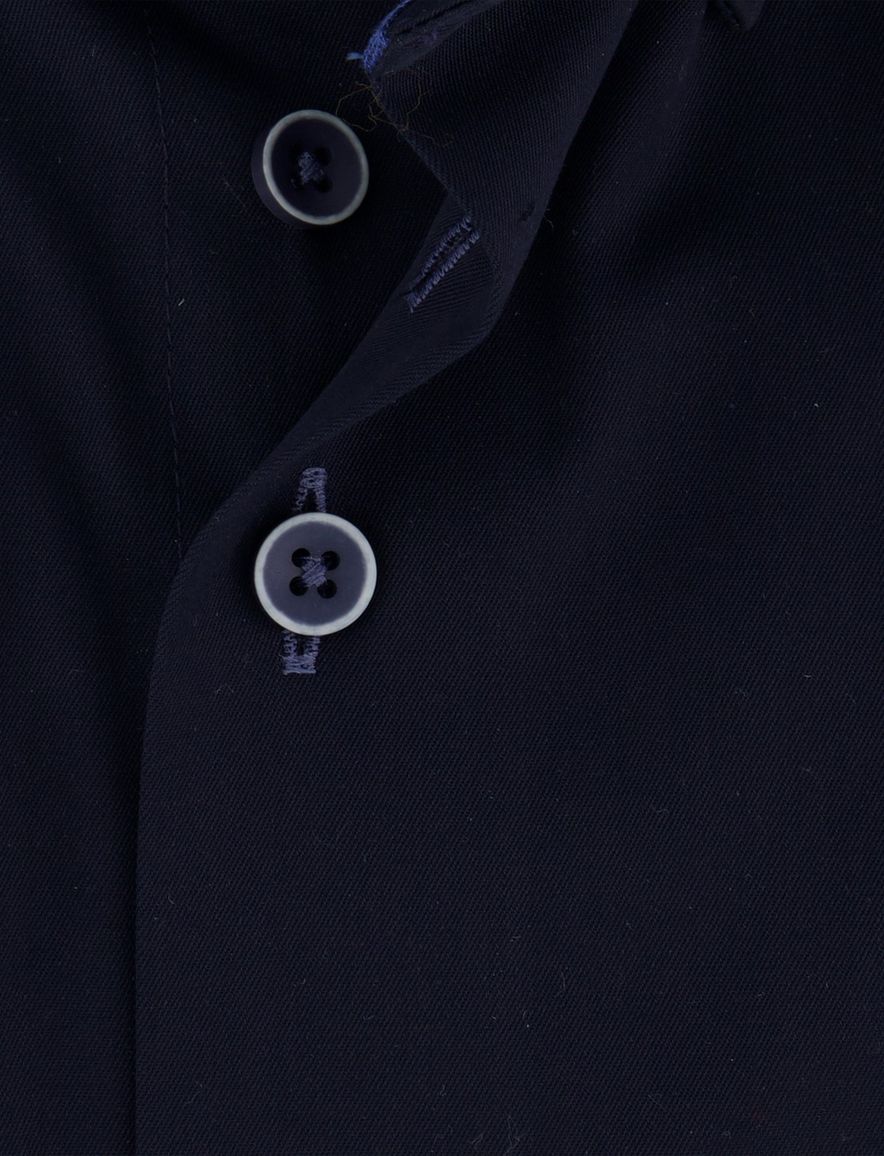 Overhemd donkerblauw 100% katoen Eden Valley modern fit