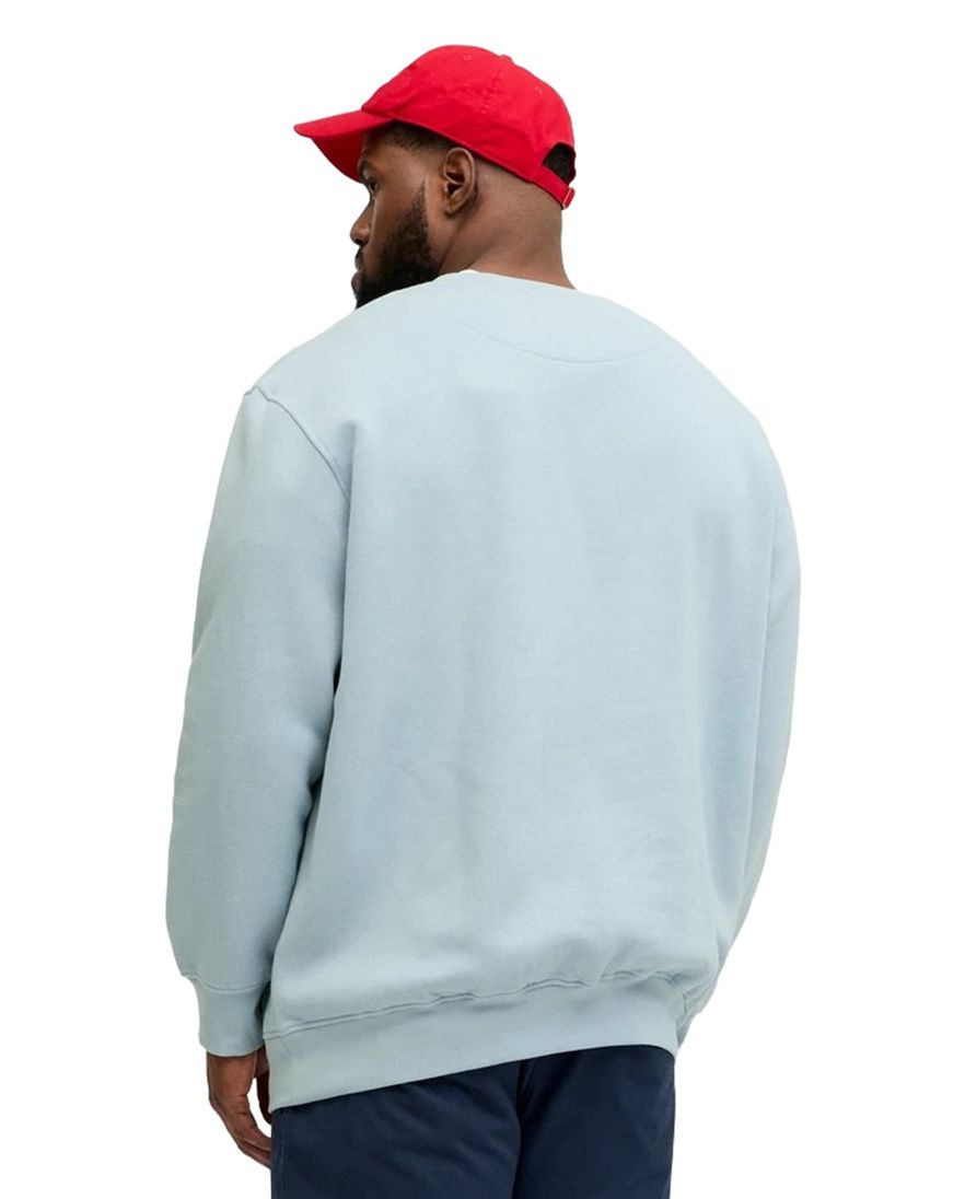 Plus size Jack & Jones sweater lichtblauw ronde hals