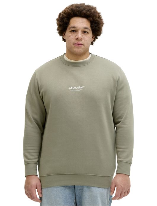 Plus size Jack & Jones sweater groen ronde hals