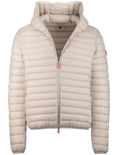 Save the Duck Save the Duck zomerjas creme gewatteerd capuchon