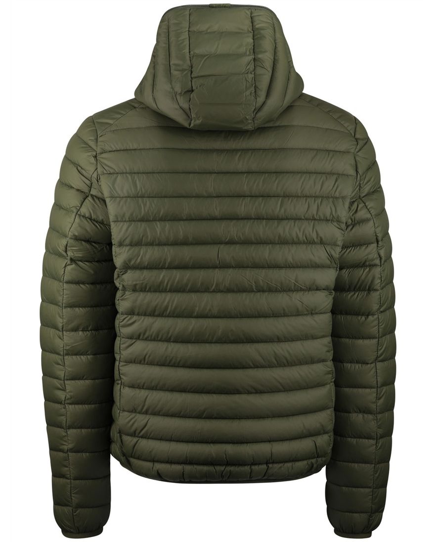 Save the Duck zomerjas donkergroen gewatteerd capuchon
