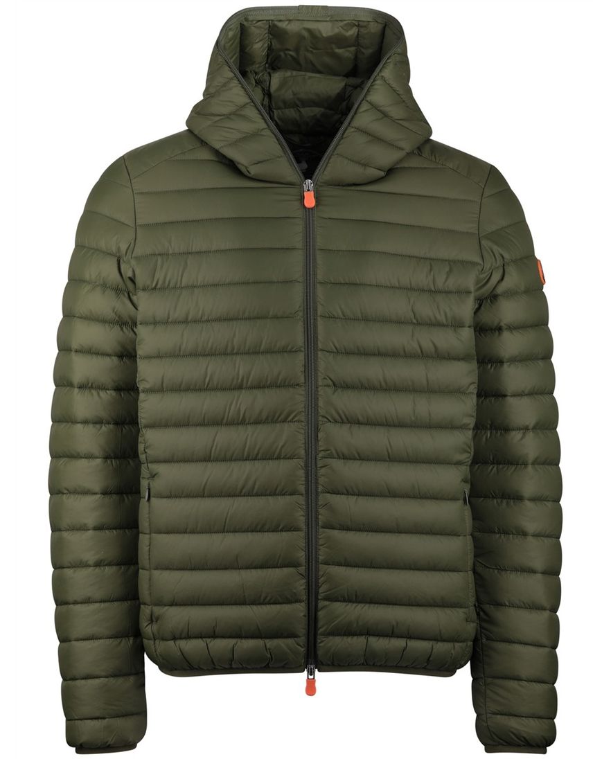 Save the Duck zomerjas donkergroen gewatteerd capuchon