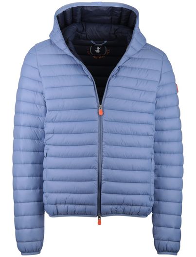 Save the Duck Save the Duck zomerjas lichtblauw gewatteerd capuchon