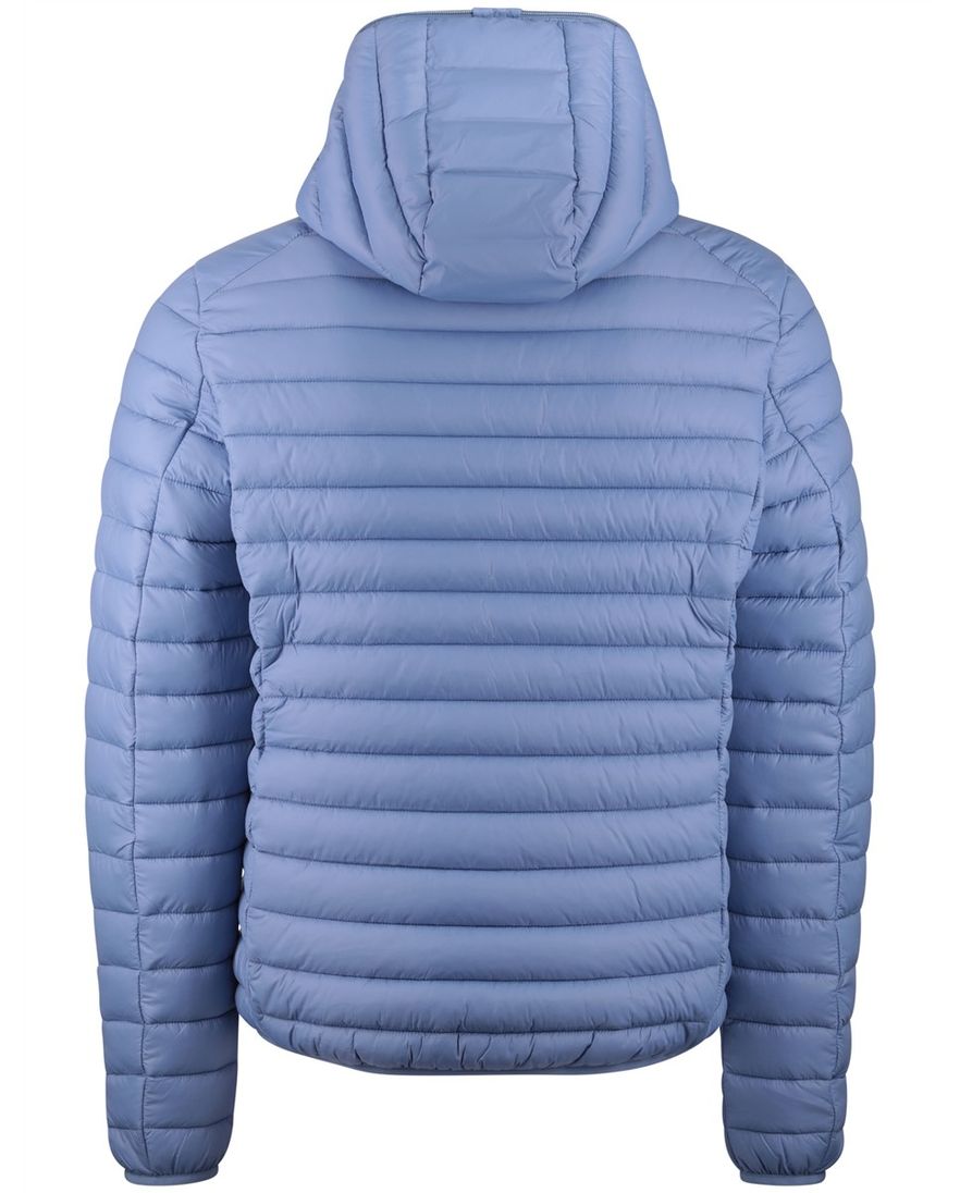 Save the Duck zomerjas lichtblauw gewatteerd capuchon