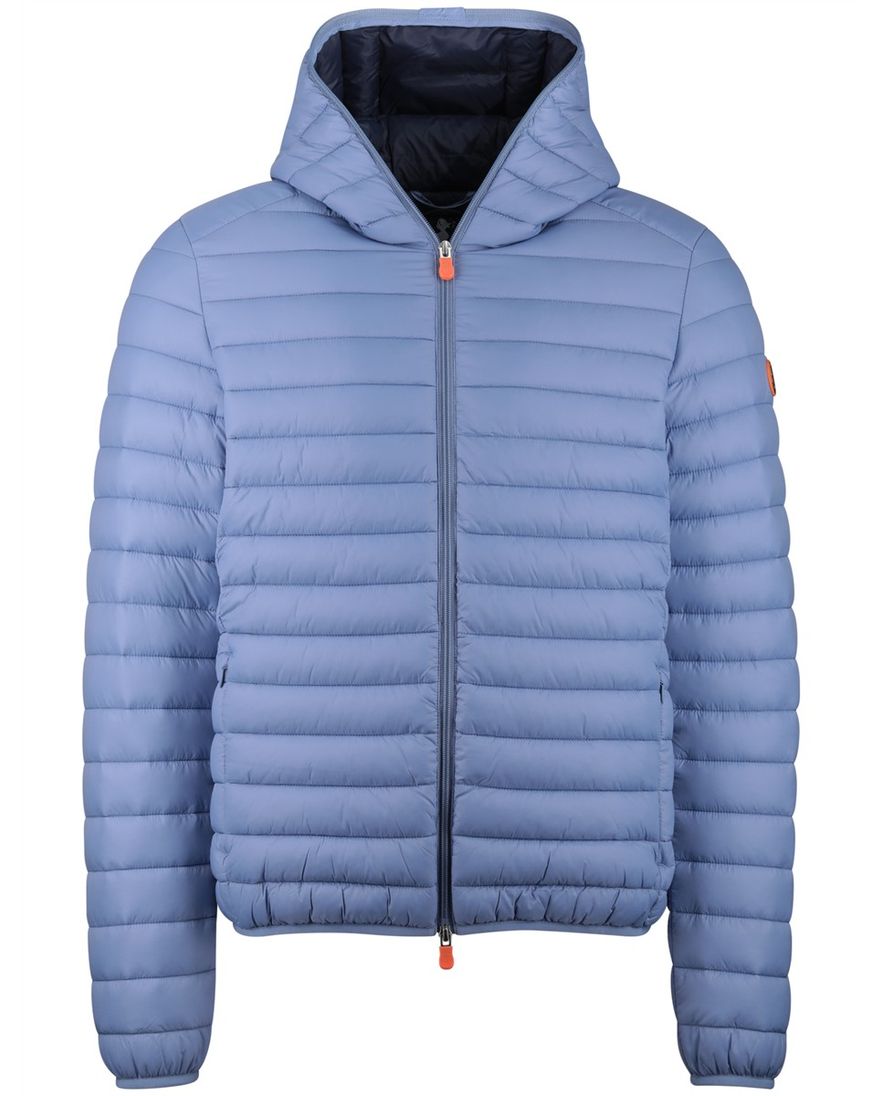 Save the Duck zomerjas lichtblauw gewatteerd capuchon