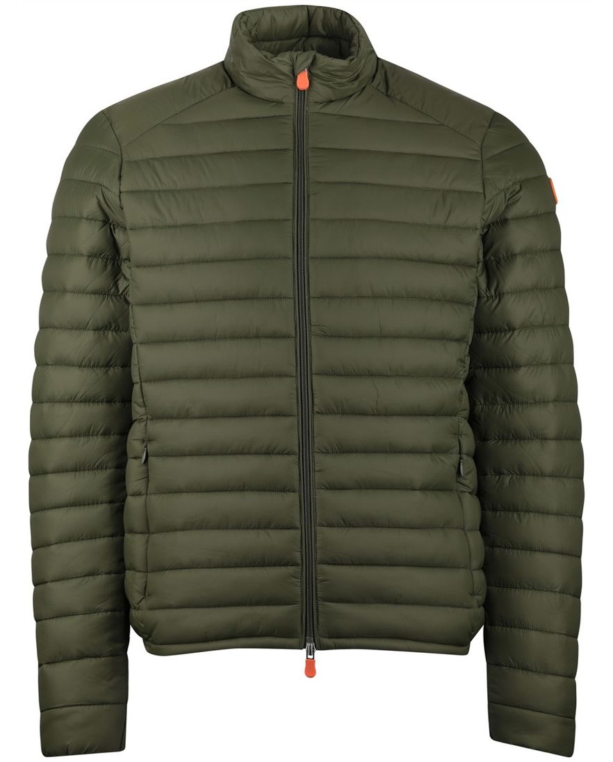 Save the Duck zomerjas donkergroen gewatteerd ritszakken