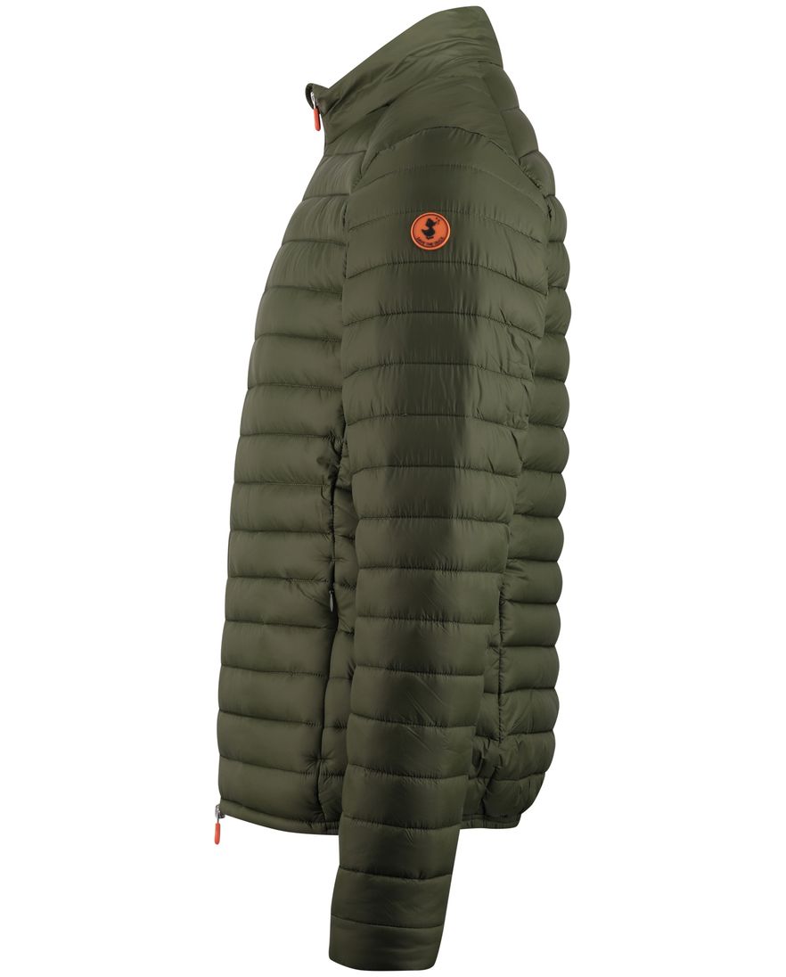 Save the Duck zomerjas donkergroen gewatteerd ritszakken