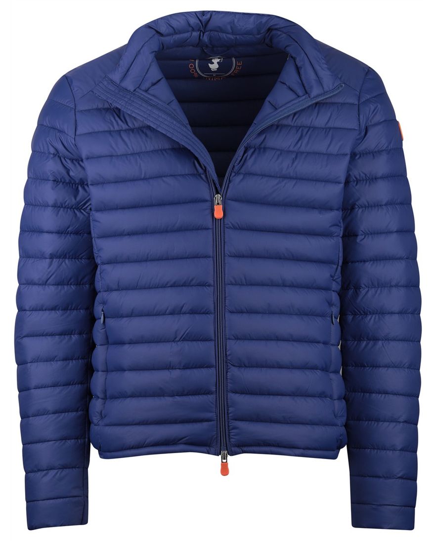 Save the Duck zomerjas blauw gewatteerd ritszakken