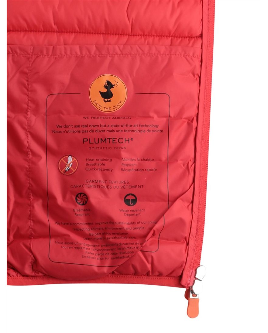 Save The Duck gewatteerde bodywarmer rood