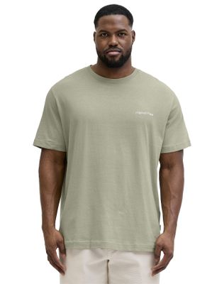 Jack & Jones T-shirt groen witte backprint Jack & Jones Plus Size