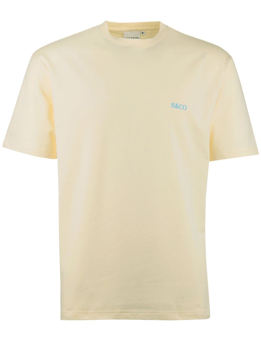 T-shirt Supply & Co geel backprint citroen padel