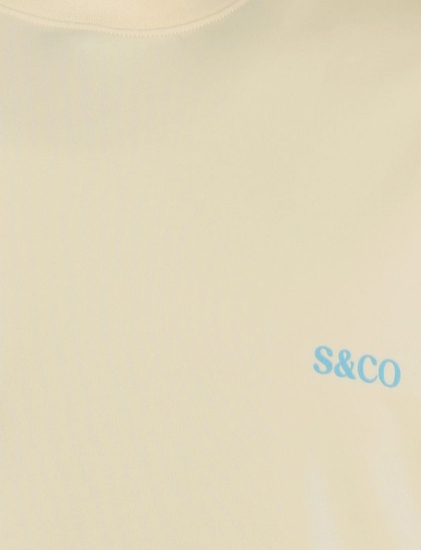 T-shirt Supply & Co geel backprint citroen padel