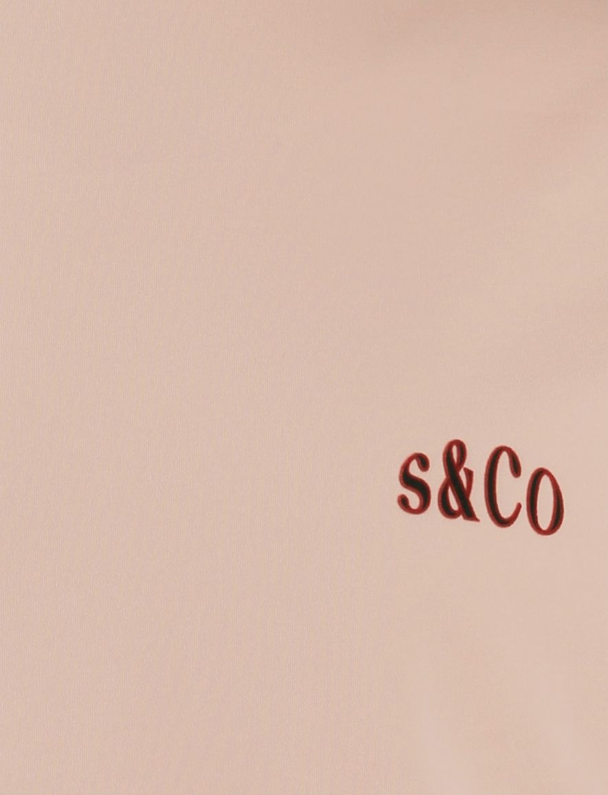 Supply & Co T-shirt donkerblauw backprint bloemen vakjes