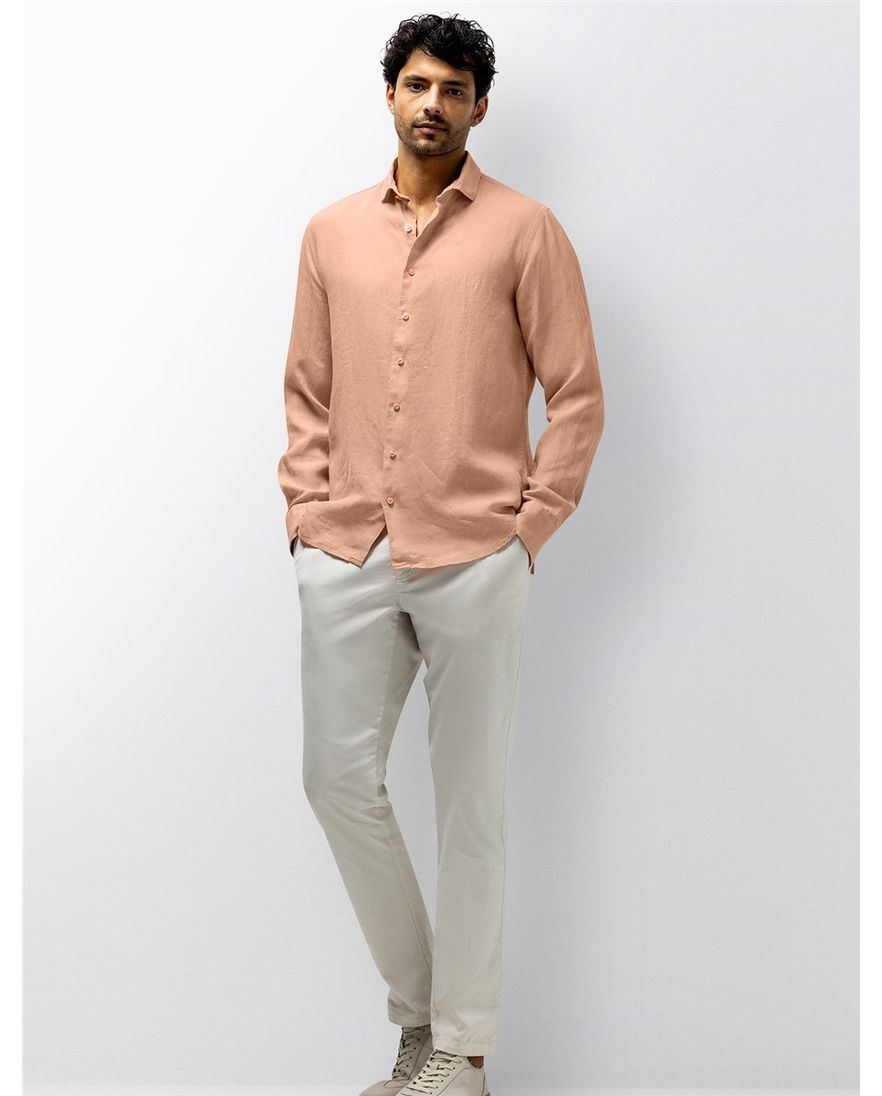 Oranje overhemd State of Art wijde fit