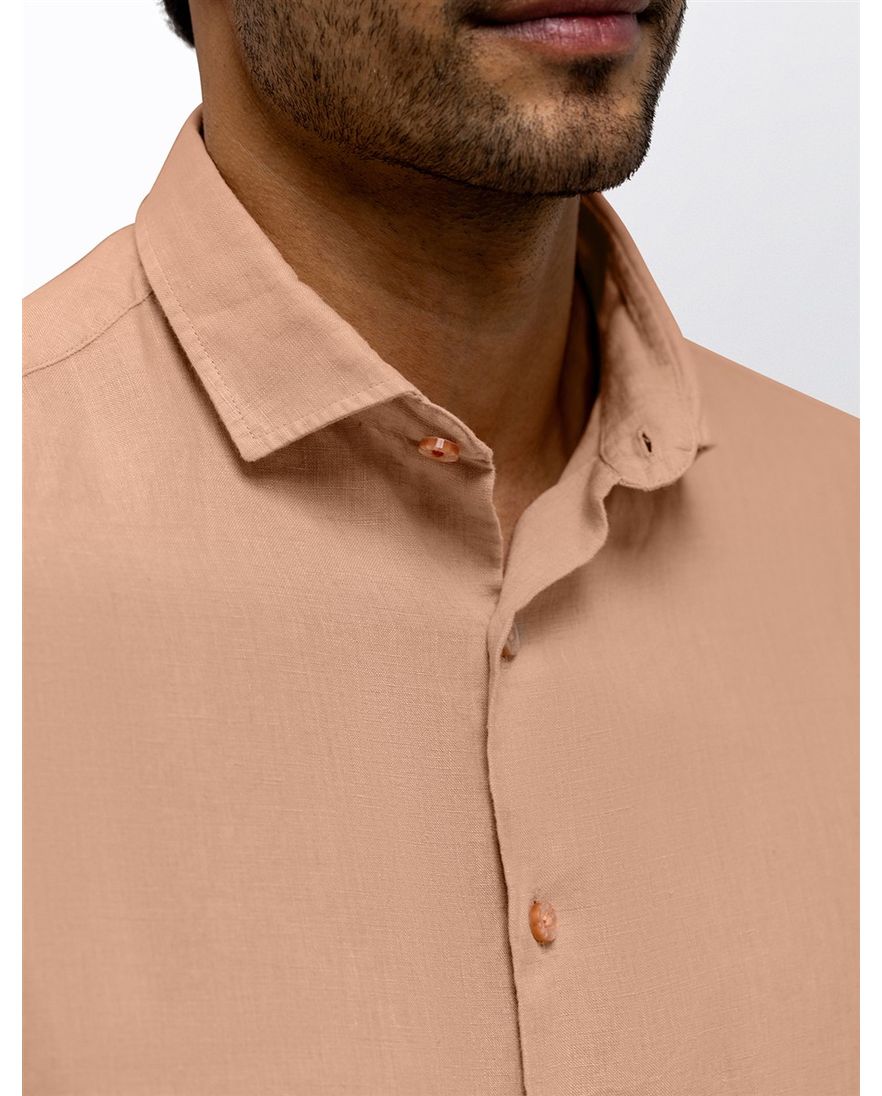 Oranje overhemd State of Art wijde fit