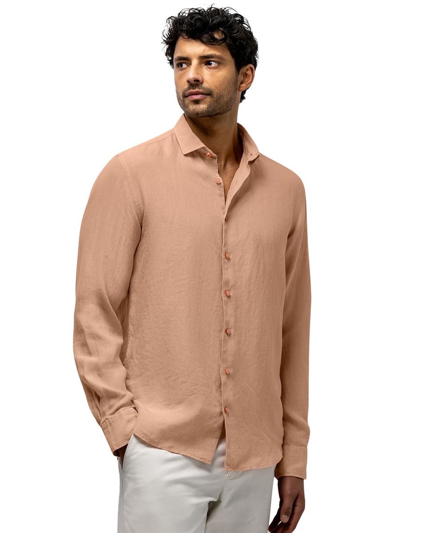 Oranje overhemd State of Art wijde fit