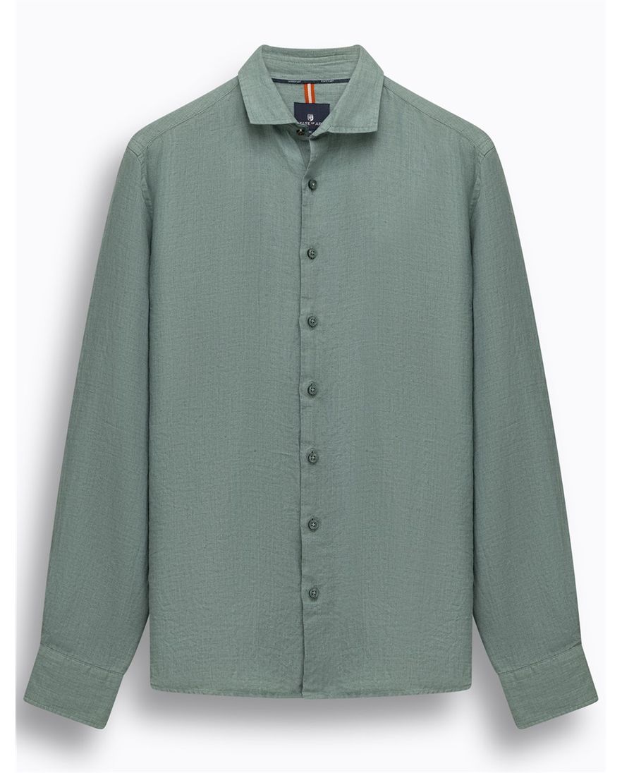 Zeegroen overhemd State of Art wijde fit