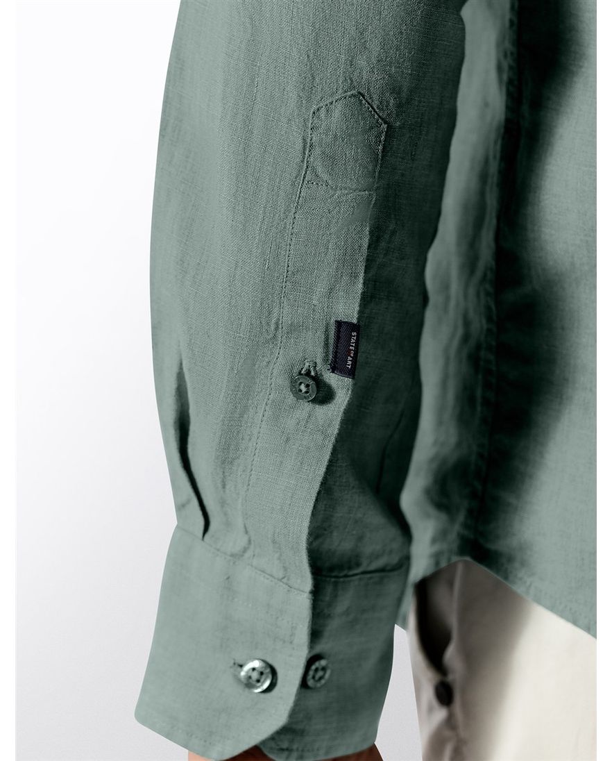 Zeegroen overhemd State of Art wijde fit