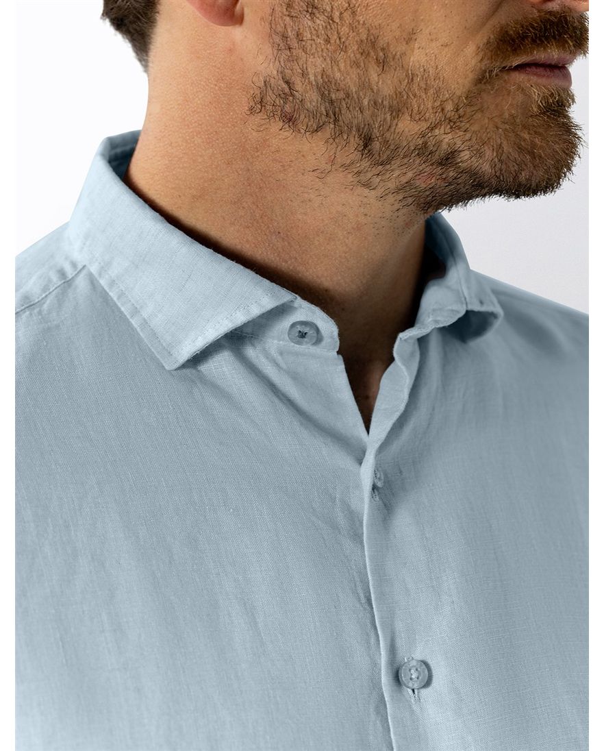 Lichtblauw overhemd wijde fit State of Art