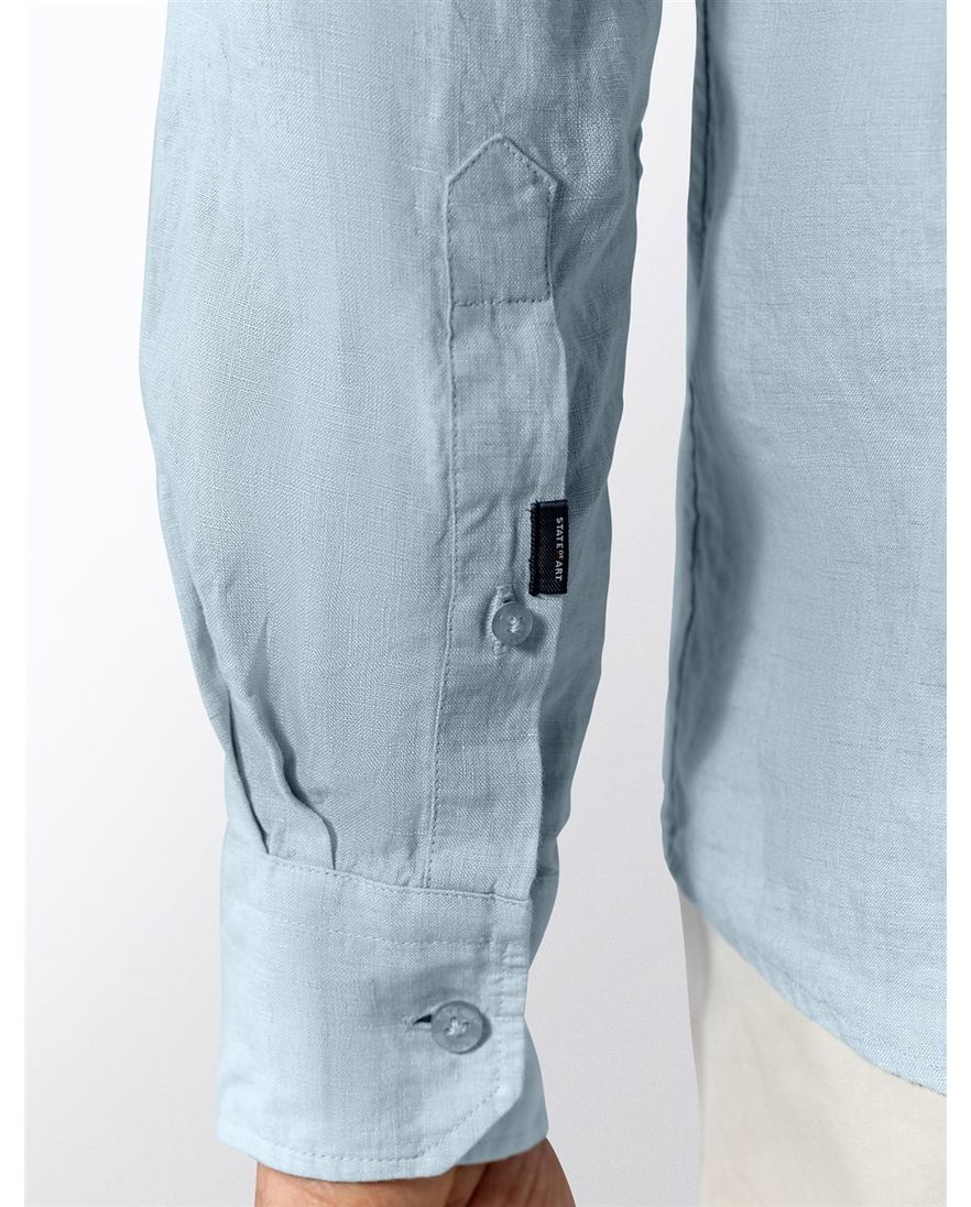 Lichtblauw overhemd wijde fit State of Art