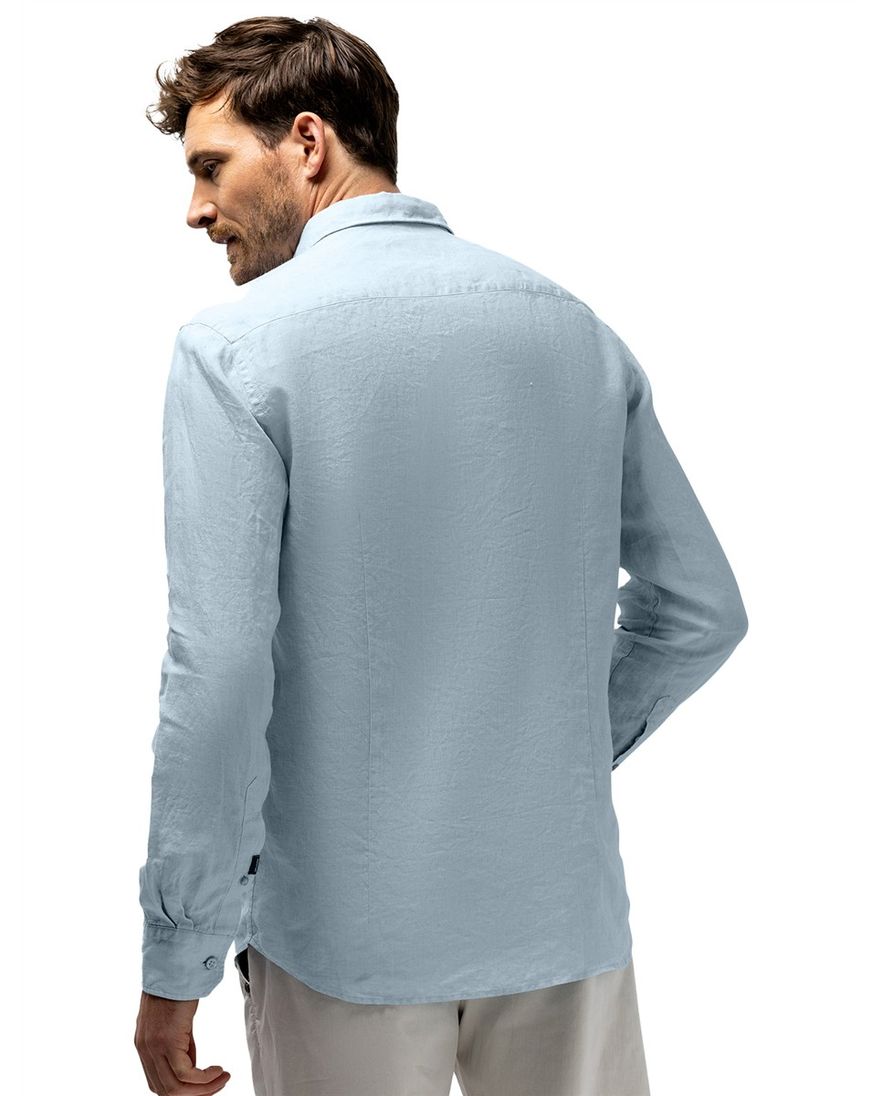 Lichtblauw overhemd wijde fit State of Art