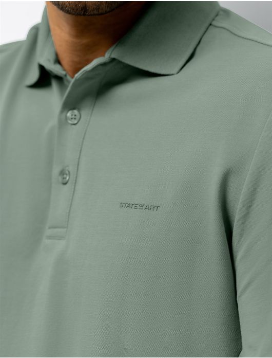 Polo State of Art groen Regular Fit