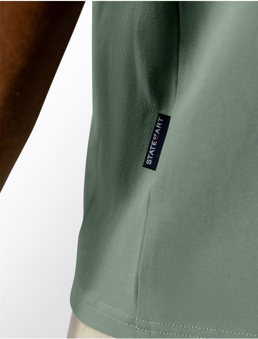 Polo State of Art groen Regular Fit