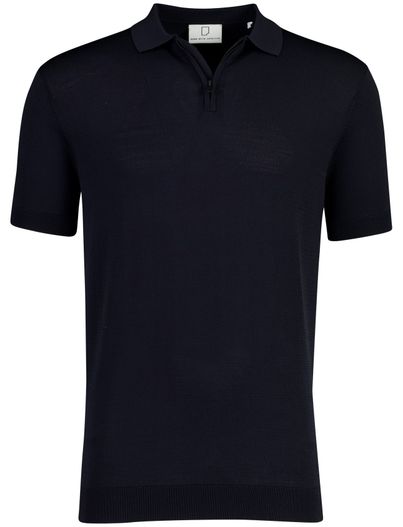 Born With Appetite Navy polo Born with Appetite Dan katoen rits gebreid