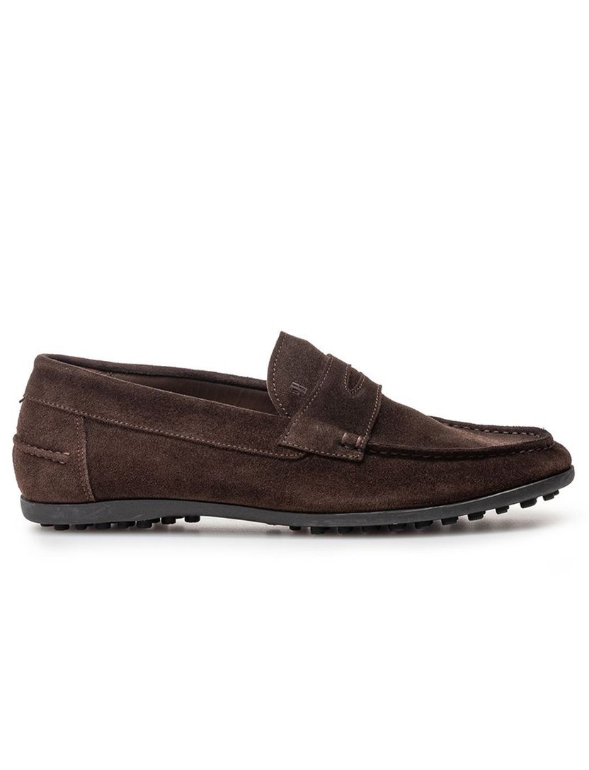 Suede Van Bommel loafer bruin