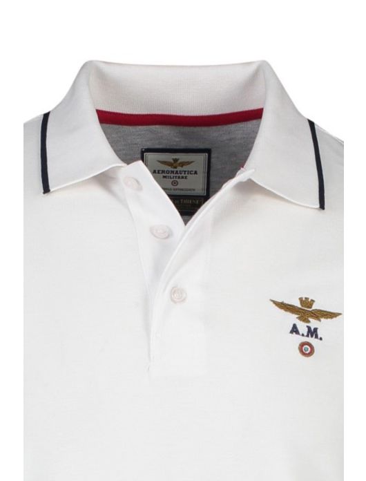 Aeronautica Militare polo wit met embleem