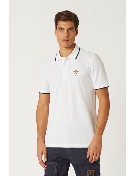 Aeronautica Militare polo wit met embleem