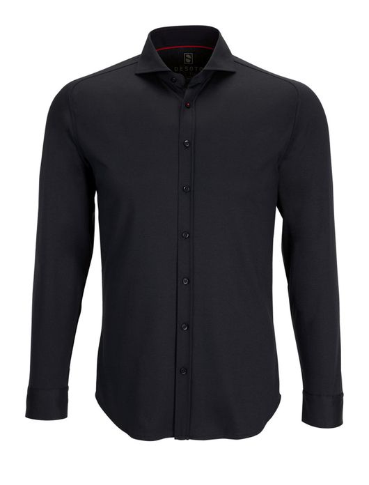Desoto zwart overhemd katoen