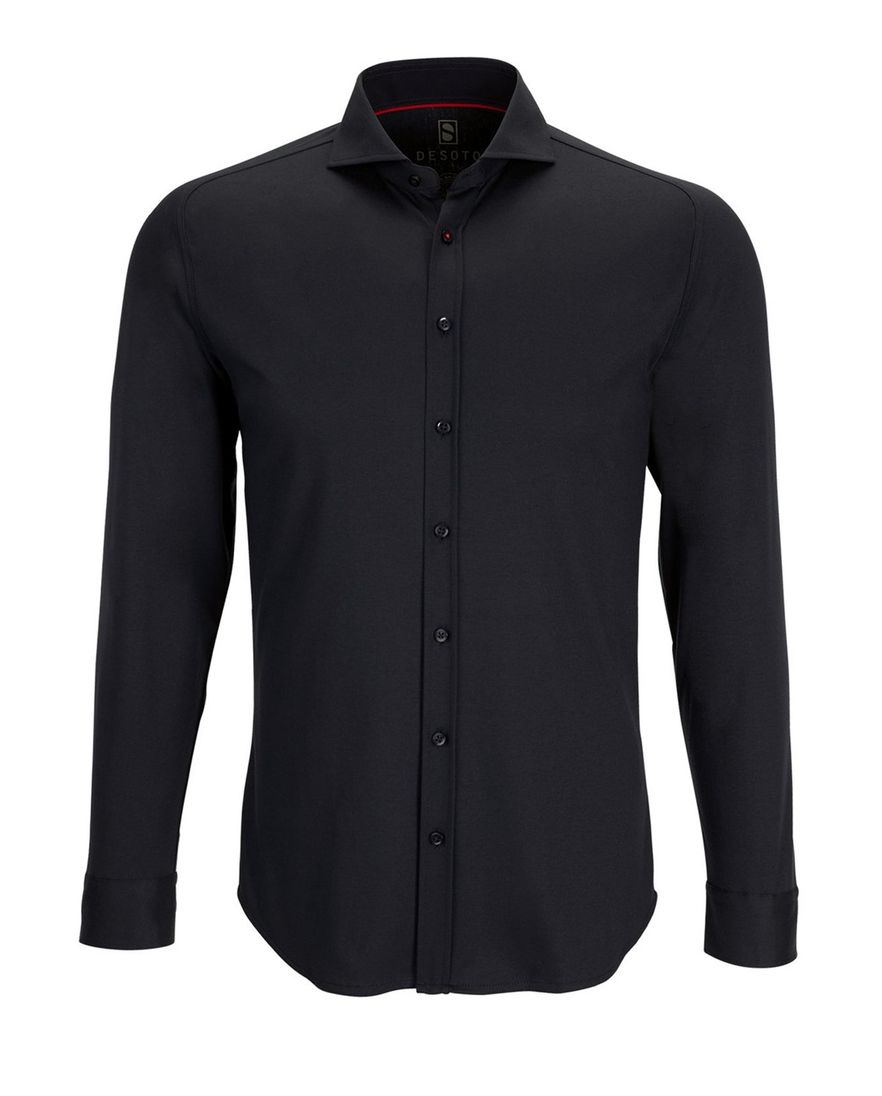 Desoto zwart overhemd katoen