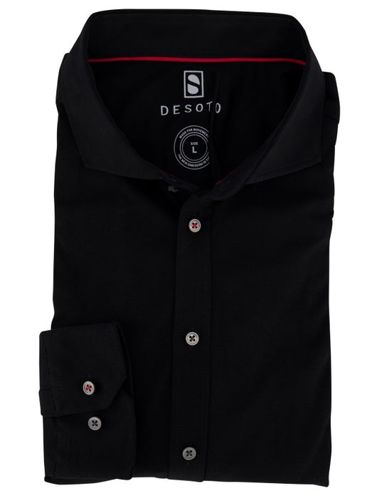 Desoto zwart overhemd katoen