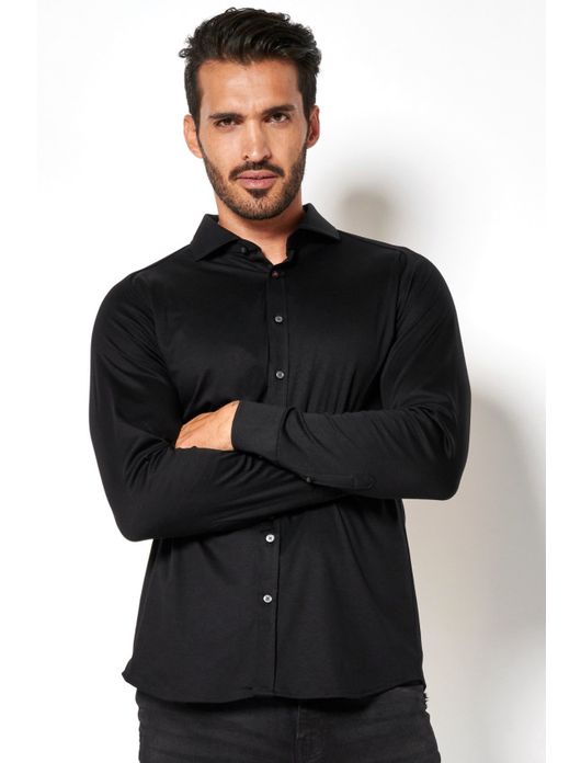 Desoto zwart overhemd katoen