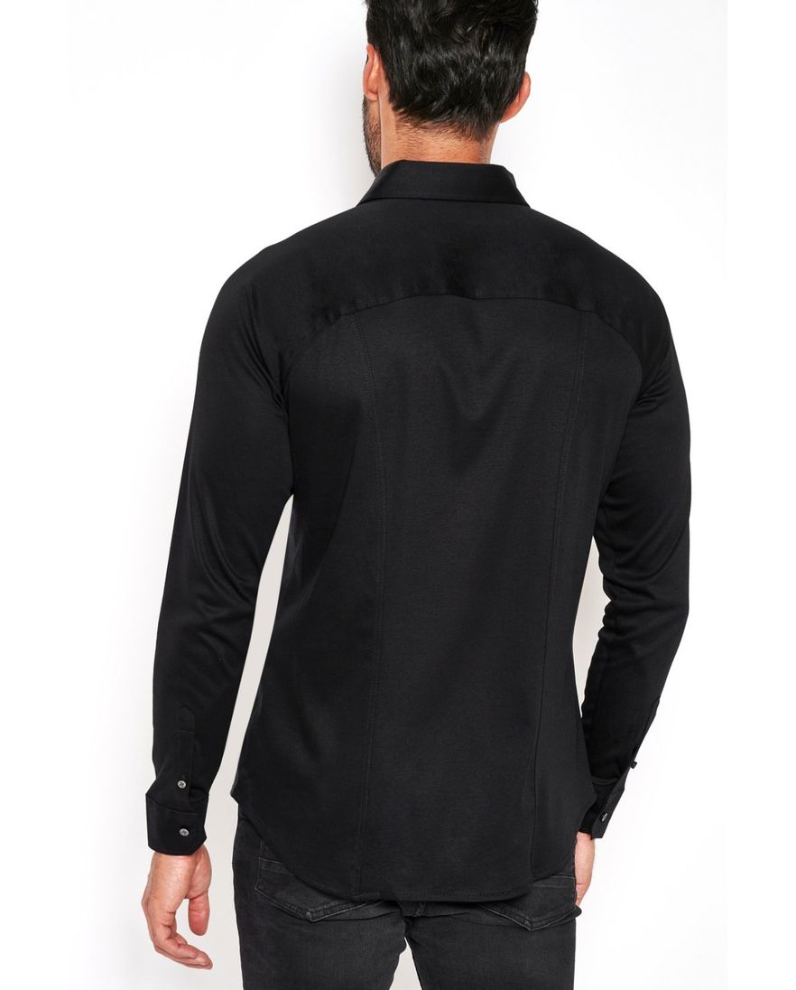 Desoto zwart overhemd katoen