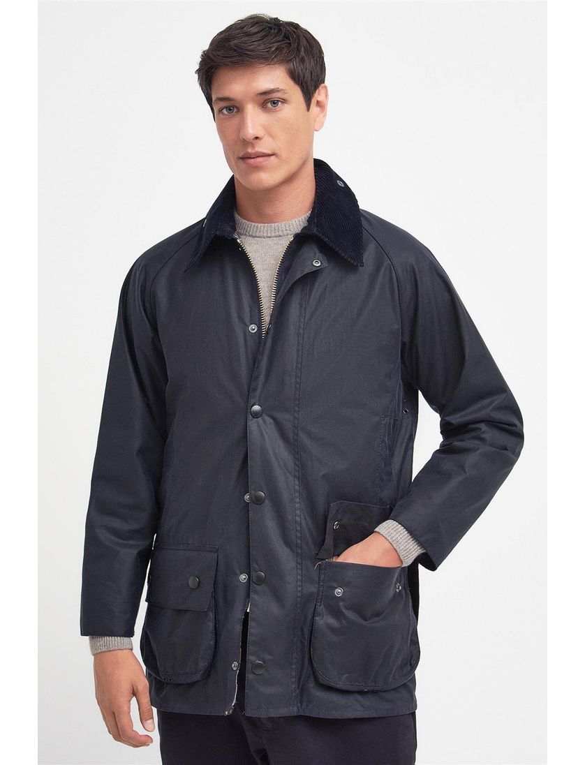 Barbour Beaufort waxjas donkerblauw