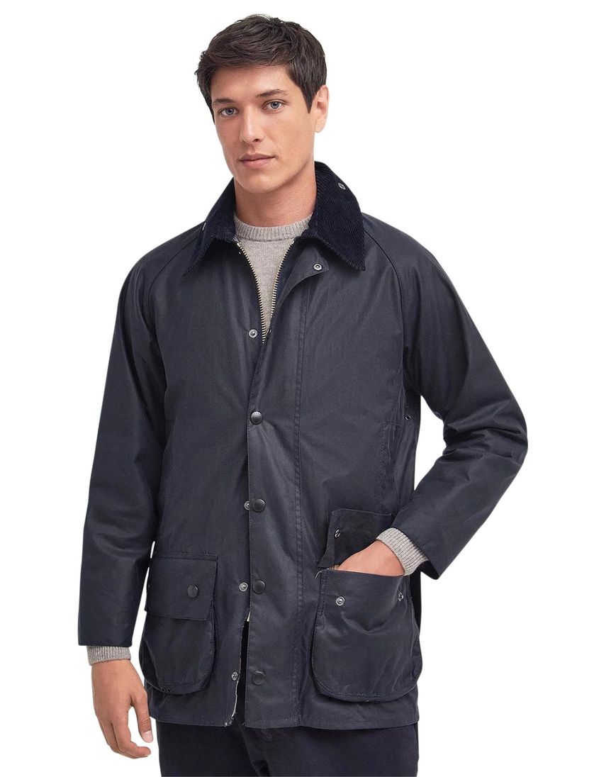 Barbour Beaufort waxjas donkerblauw