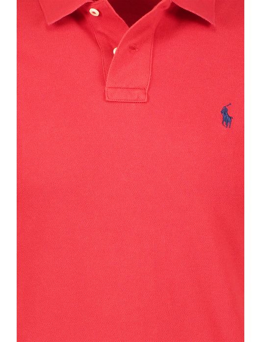 polo Polo Ralph Lauren rood effen katoen slim fit