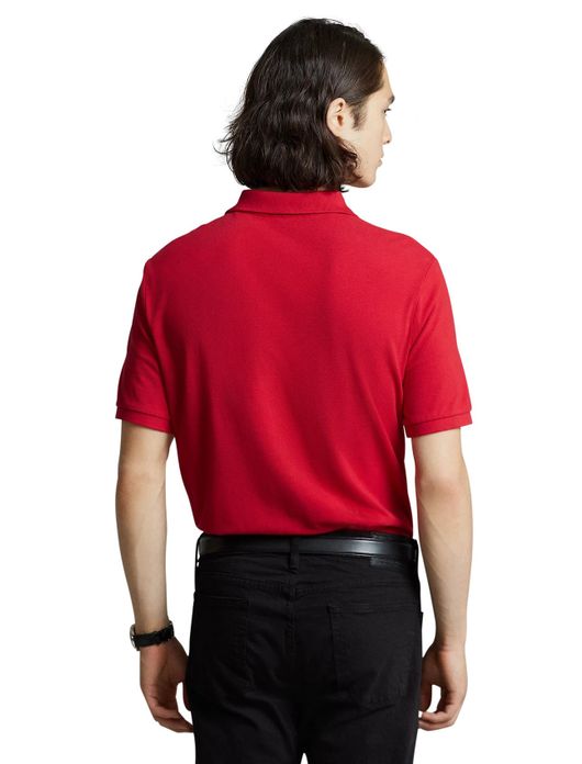 polo Polo Ralph Lauren rood effen katoen slim fit
