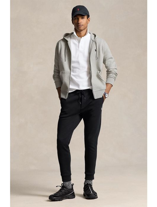 vest Polo Ralph Lauren grijs effen katoen opstaande kraag rits