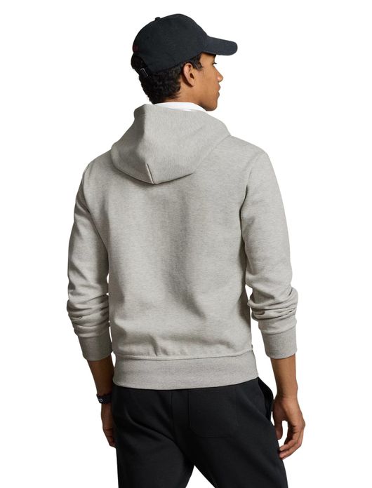 vest Polo Ralph Lauren grijs effen katoen opstaande kraag rits