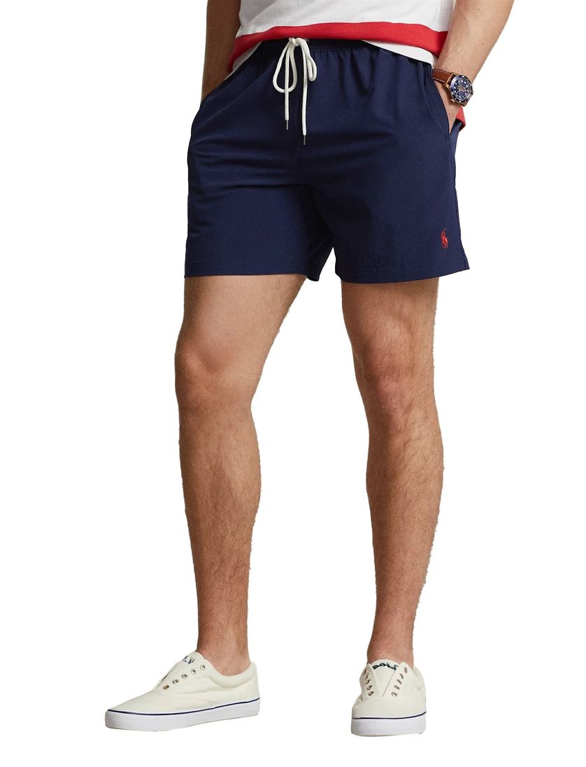 Polo Ralph Lauren zwembroek donkerblauw effen touwsluiting